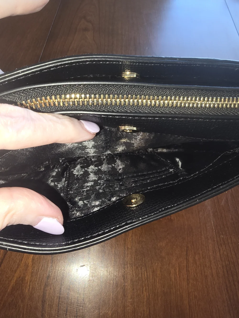 Karl Lagerfeld Denim Embellished Shoulder Bag with Gold Accents, New with Tags!